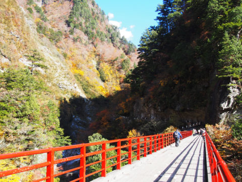 奥鐘橋　紅葉の季節