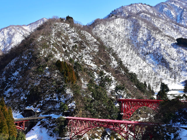 冬の宇奈月温泉